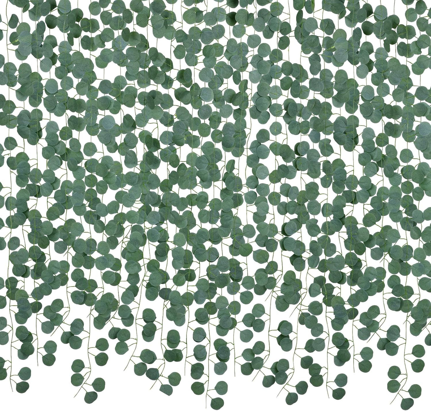 DearHouse 84 Feet 12 Strands Artificial Ivy Leaf Plants Vine Hanging Garland Fake Foliage Flowers Home Kitchen Garden Office Wedding Wall Decor, Green