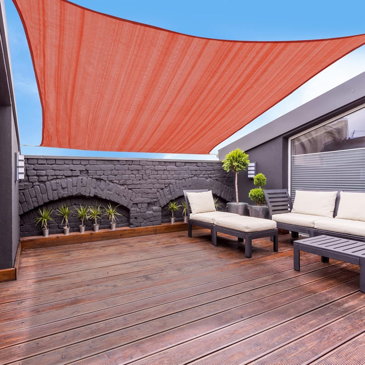 Garden EXPERT 20'x20' Sun Shade Sail Square Canopy Shade Cover for Patio Garden Outdoor Backyard, Light Grey