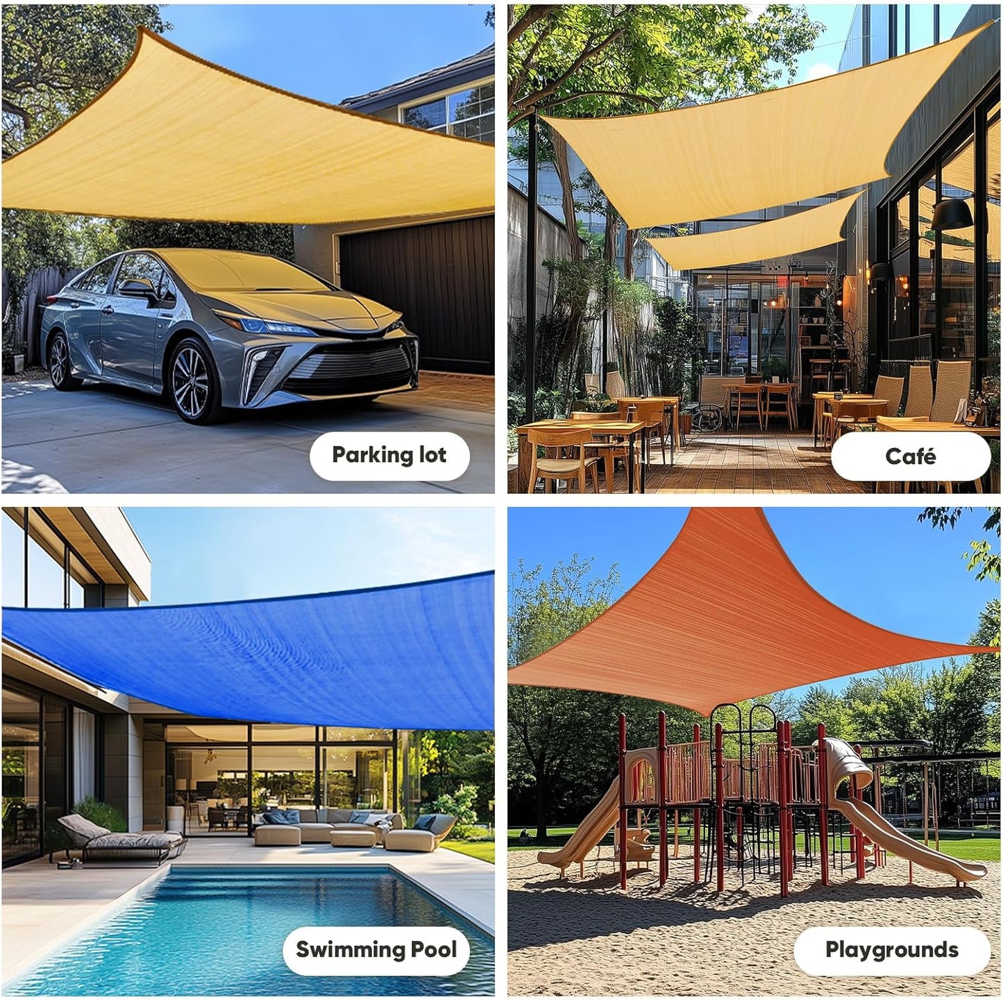 Quictent 20x26ft Sun Shade Sail for Patio, 185GSM Heavy Duty Rectangular Outdoor Sunshades UV Block Outside Canopy Cover for Backyard