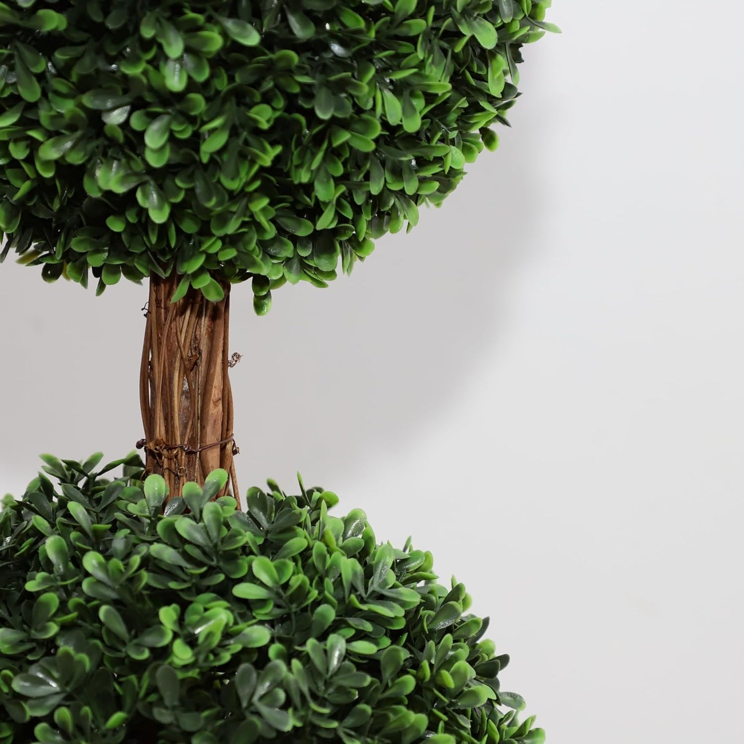 Damomo Artificial Topiaries Ball Trees Outdoor, 3.6ft Faux Boxwood Plants Topiary Triple Ball Tree(2 PCS), Fake Shrubs Trees Potted Decorative Indoor Porch or Garden(43inch)