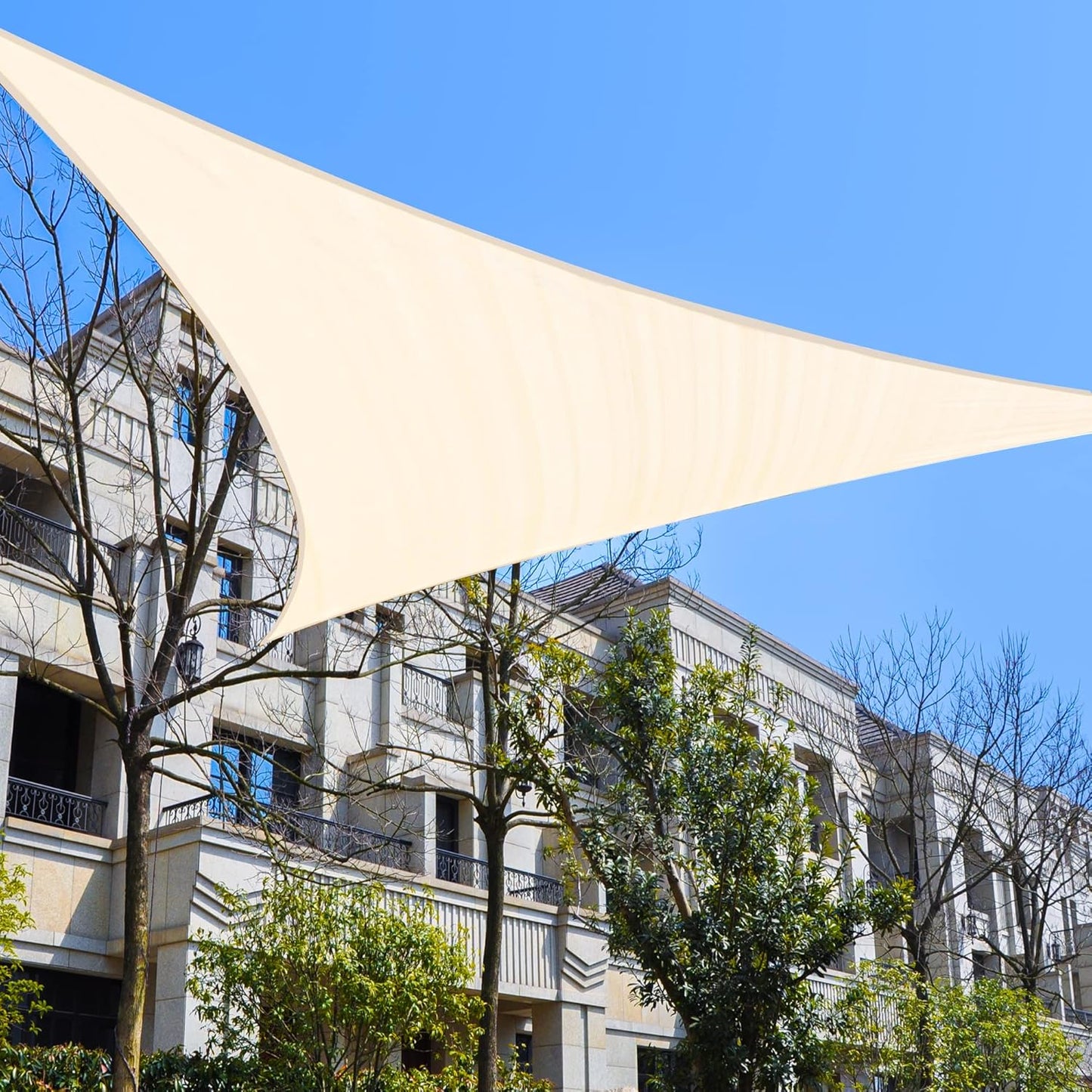 Garden EXPERT 20'x20' Sun Shade Sail Square Canopy Shade Cover for Patio Garden Outdoor Backyard, Light Grey