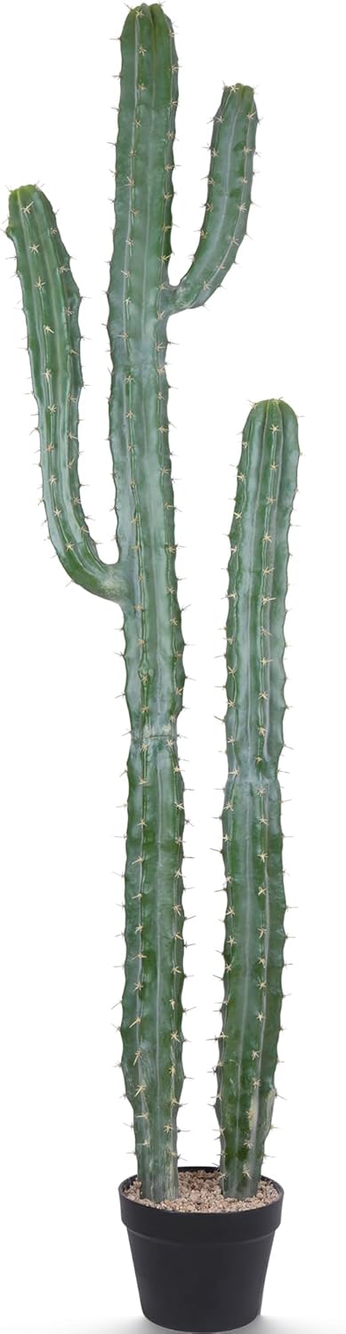 Artificial Cactus Potted Plant 59 Inch Faux Desert Cacti Fake Big Cactus Plant for Home Garden Office Indoor Outdoor Decoration