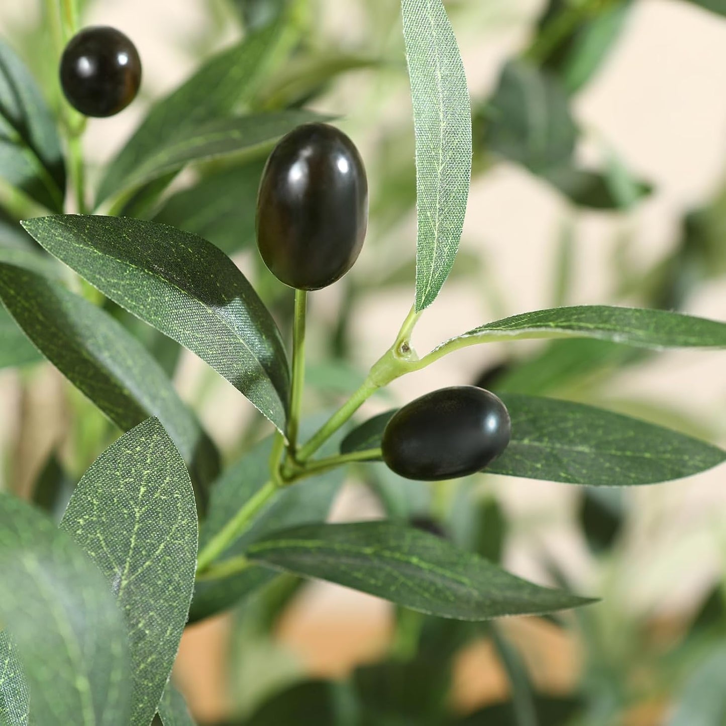 CROSOFMI Artificial Olive Tree Plant 6 Feet Fake Topiary Silk Tree, Perfect Faux Plants in Pot for Indoor Outdoor House Home Office Garden Modern Decoration Housewarming Gift,2Pack