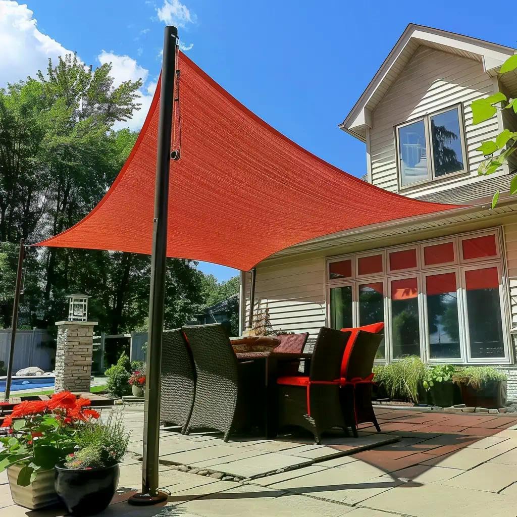 Garden EXPERT 20'x20' Sun Shade Sail Square Canopy Shade Cover for Patio Garden Outdoor Backyard, Light Grey