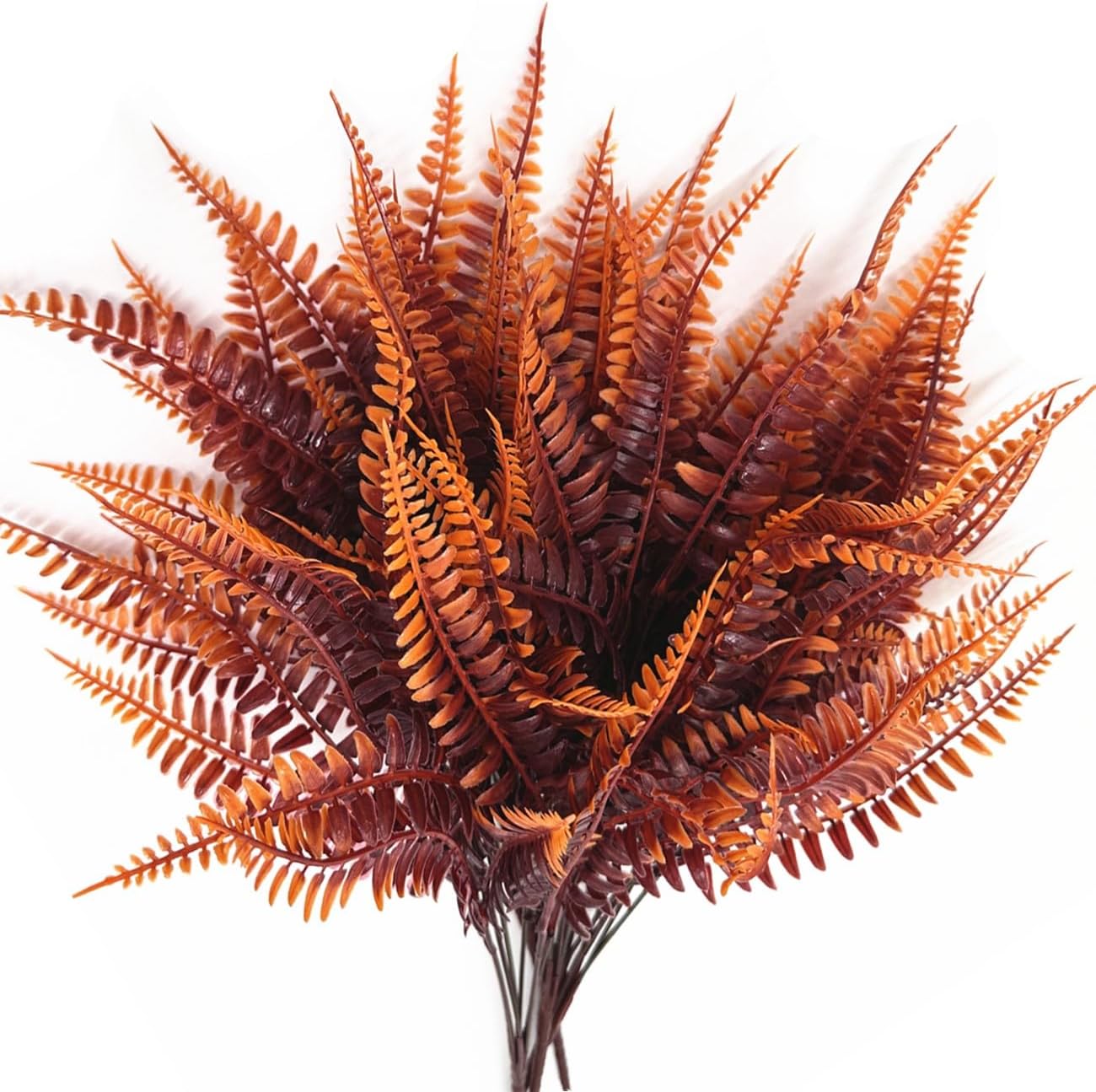 CATTREE Artificial Shrubs Bushes, Plastic Wheat Grass Green Leaves Fake Plants for Indoor Outdoor Home Garden Verandah Kitchen Office Wedding Arrangements Christmas Decoration 8 Pack
