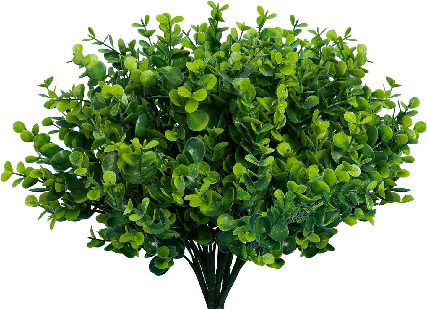 Lnoicy Artificial Greenery Plants Outdoor UV Resistant Fake Plants Boxwood Shrubs Grass,20 Bundles for Farmhouse Home Garden Office Patio Backyard Wedding and Indoor Outdoor Decoration