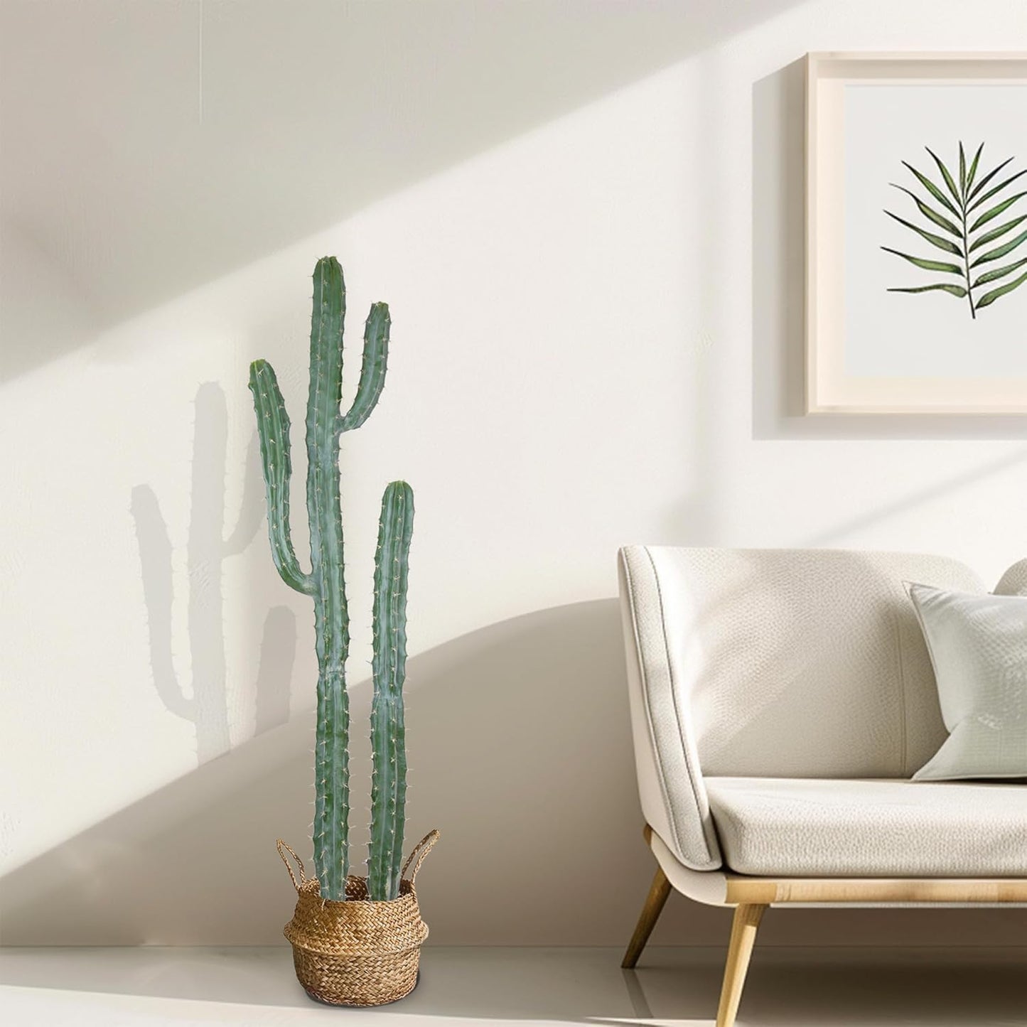 Artificial Cactus Potted Plant 59 Inch Faux Desert Cacti Fake Big Cactus Plant for Home Garden Office Indoor Outdoor Decoration