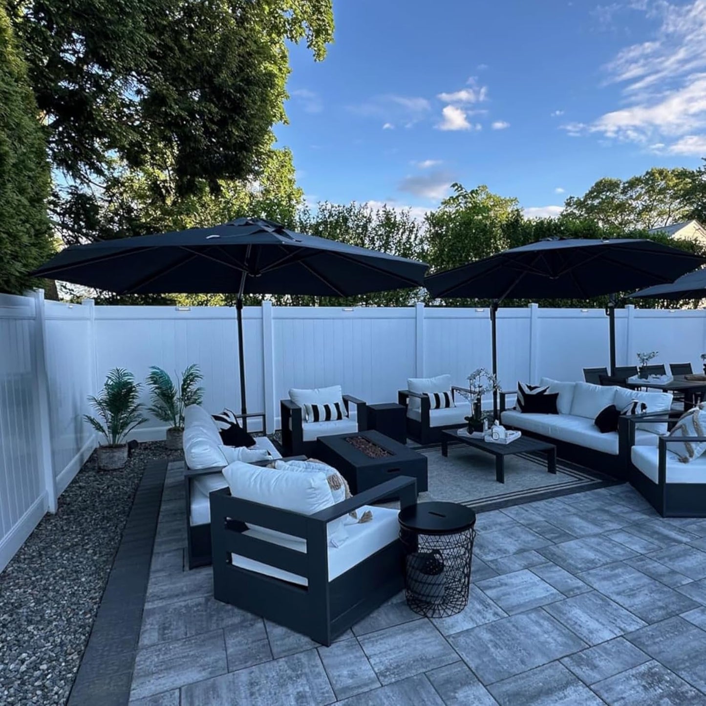 PURPLE LEAF 9' X 11.5' Patio Umbrella Outdoor Cantilever Rectangle Umbrella Aluminum Offset Umbrella with 360-degree Rotation for Garden Deck Pool Patio, Grey
