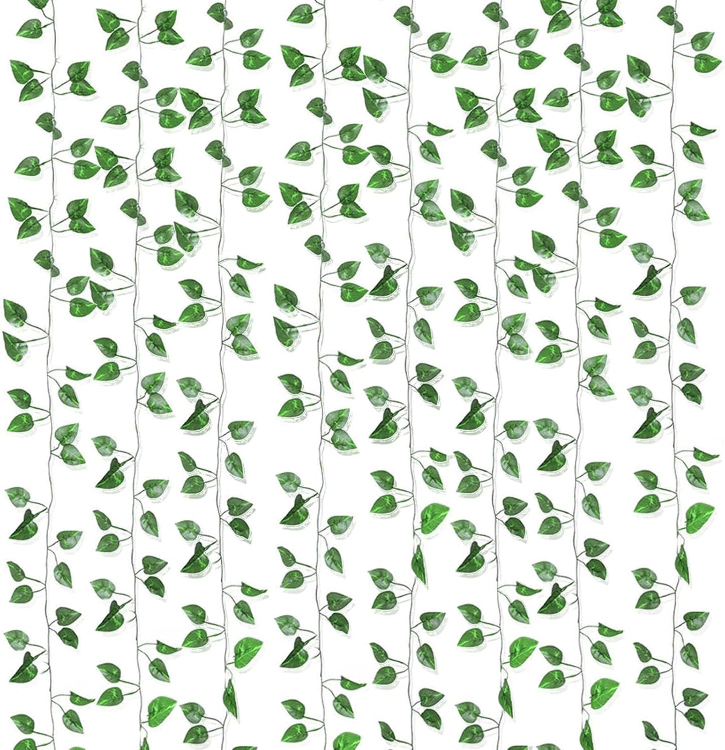 2200 Feet 300 Pack Fake Greenery Hanging Garland, Ivy Leaf Plants, Vine Leaves, Fake Flowers Foliage for Bedroom Garden Wall Decor