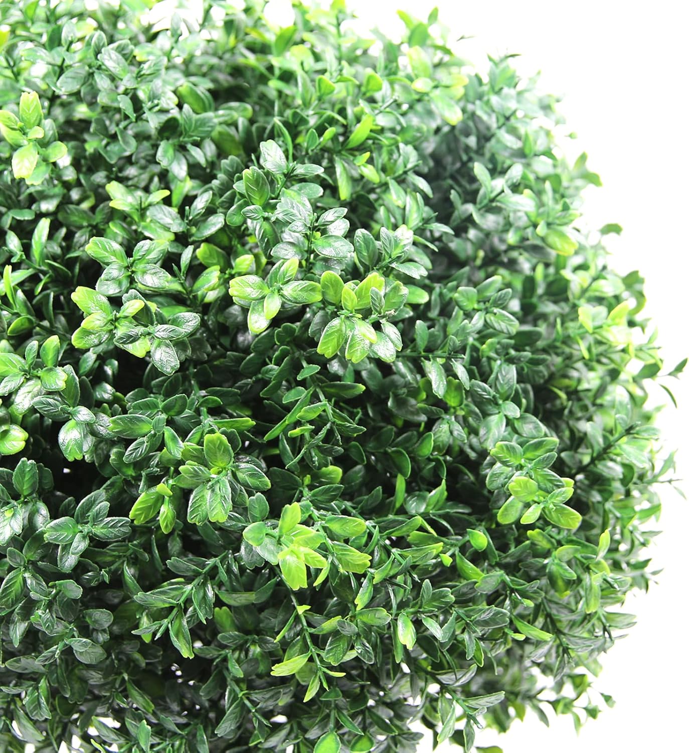 Sunnyglade 21.6” Tall Artificial Boxwood Topiary Ball Tree Set of 2 Pack Potted Bushes UV Resistant Potted Plants for Indoor Outdoor Home Garden(Green)