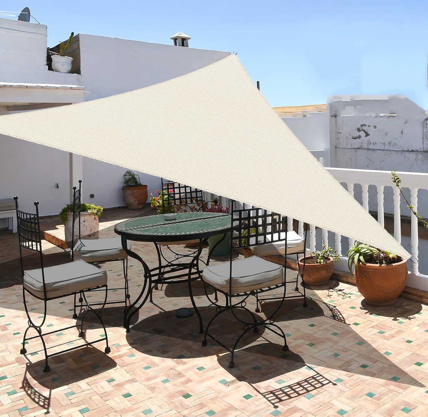 Garden EXPERT 20'x20' Sun Shade Sail Square Canopy Shade Cover for Patio Garden Outdoor Backyard, Light Grey