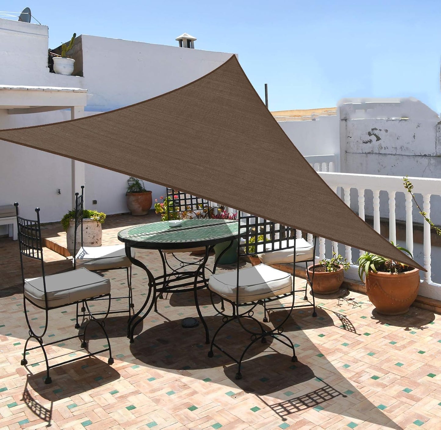 Garden EXPERT 20'x20' Sun Shade Sail Square Canopy Shade Cover for Patio Garden Outdoor Backyard, Light Grey
