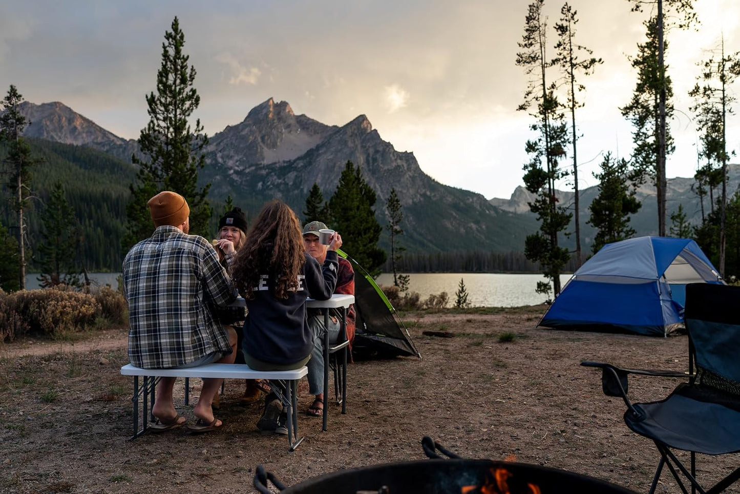 Stansport 616-100 Heavy-Duty Camp Table with Benches