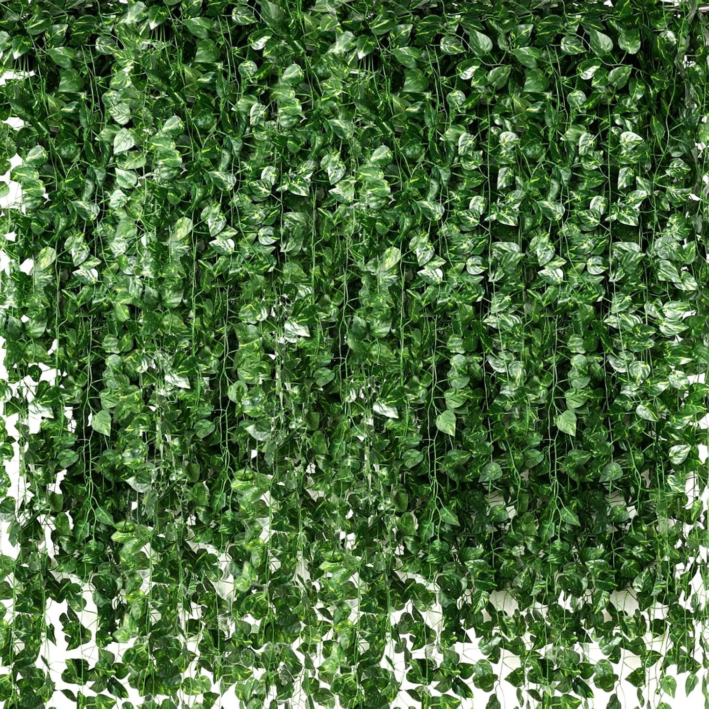 300 Pcs 2166ft Artificial Ivy Garland Fake Vines Bulk Green Leaves Greenery Vines for Bedroom Hanging Plants for Wedding Garden Home Wall Jungle Themed Party Decorations