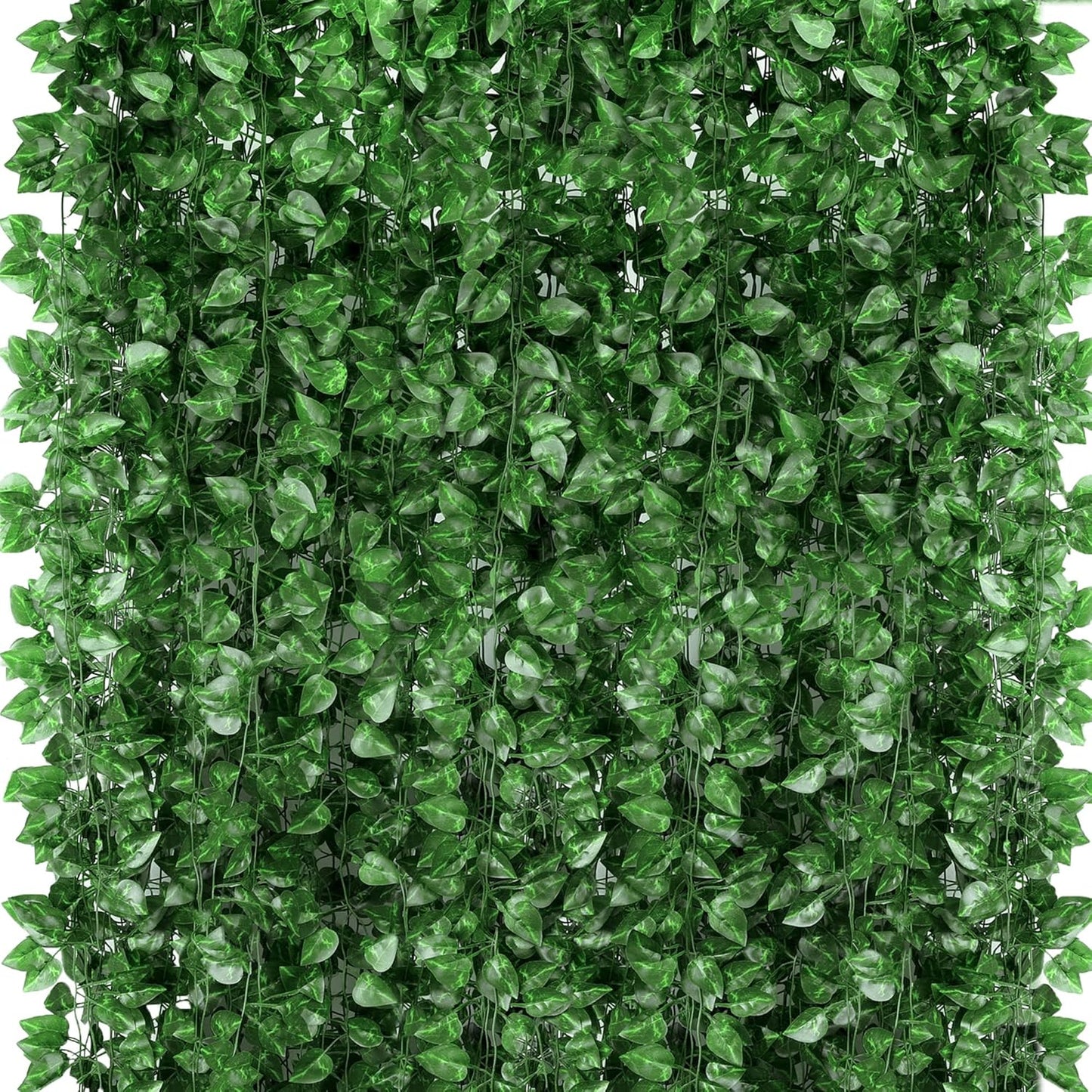 2200 Feet 300 Pack Fake Greenery Hanging Garland, Ivy Leaf Plants, Vine Leaves, Fake Flowers Foliage for Bedroom Garden Wall Decor