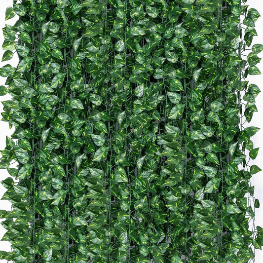 2200 Feet 300 Pack Fake Greenery Hanging Garland, Ivy Leaf Plants, Vine Leaves, Fake Flowers Foliage for Bedroom Garden Wall Decor