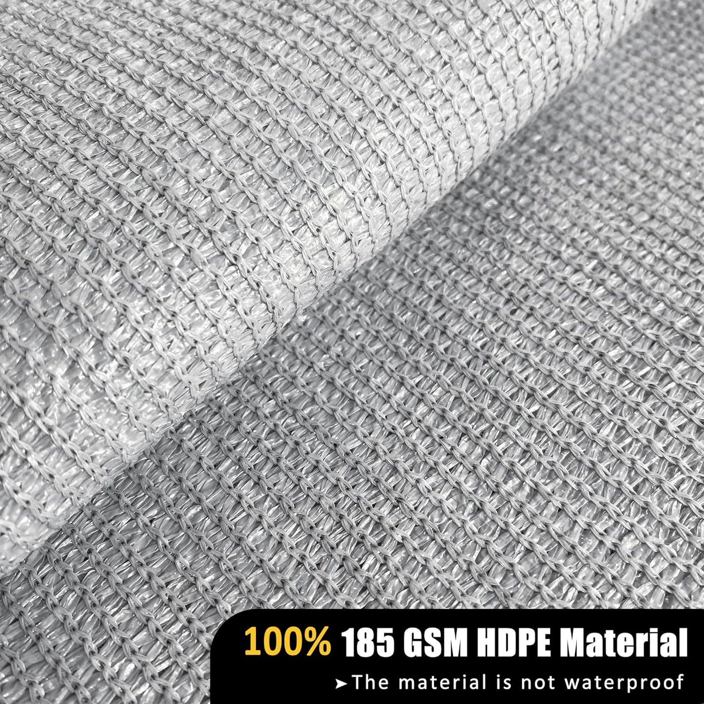 Garden EXPERT 20'x20' Sun Shade Sail Square Canopy Shade Cover for Patio Garden Outdoor Backyard, Light Grey